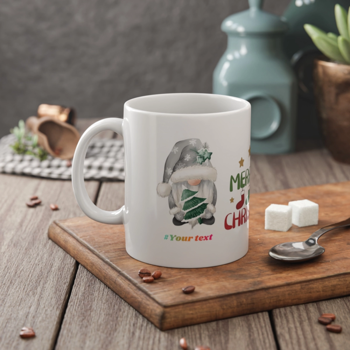 Angels Mug, Merry Chirstmas Mug, White Ceramic Mug, 11oz (Generic brand) ☕ 32809