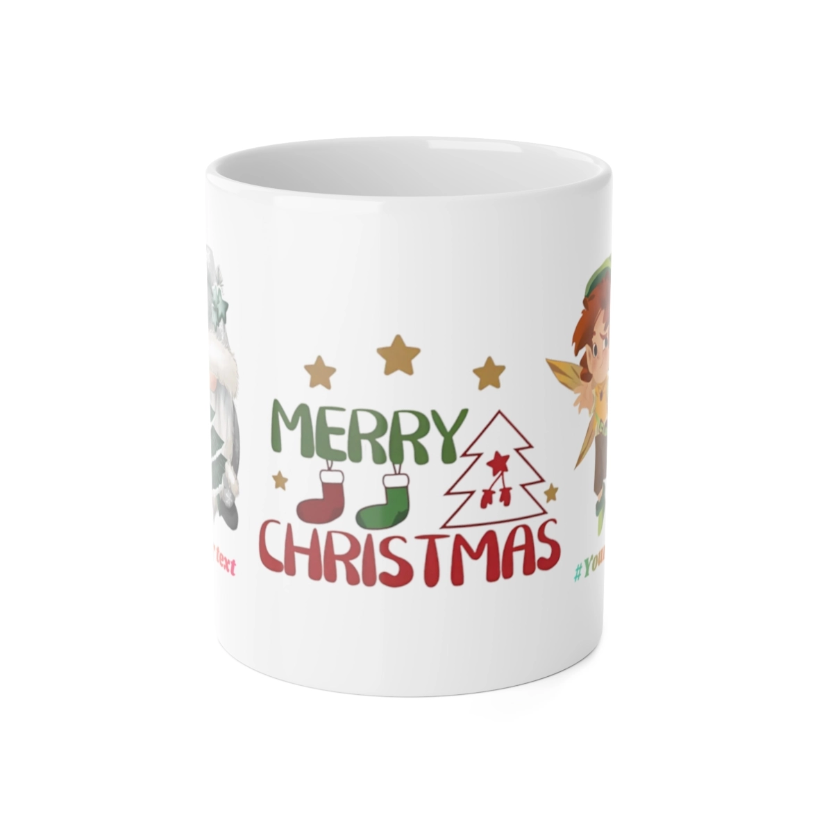 Angels Mug, Merry Chirstmas Mug, White Ceramic Mug, 11oz (Generic brand) ☕