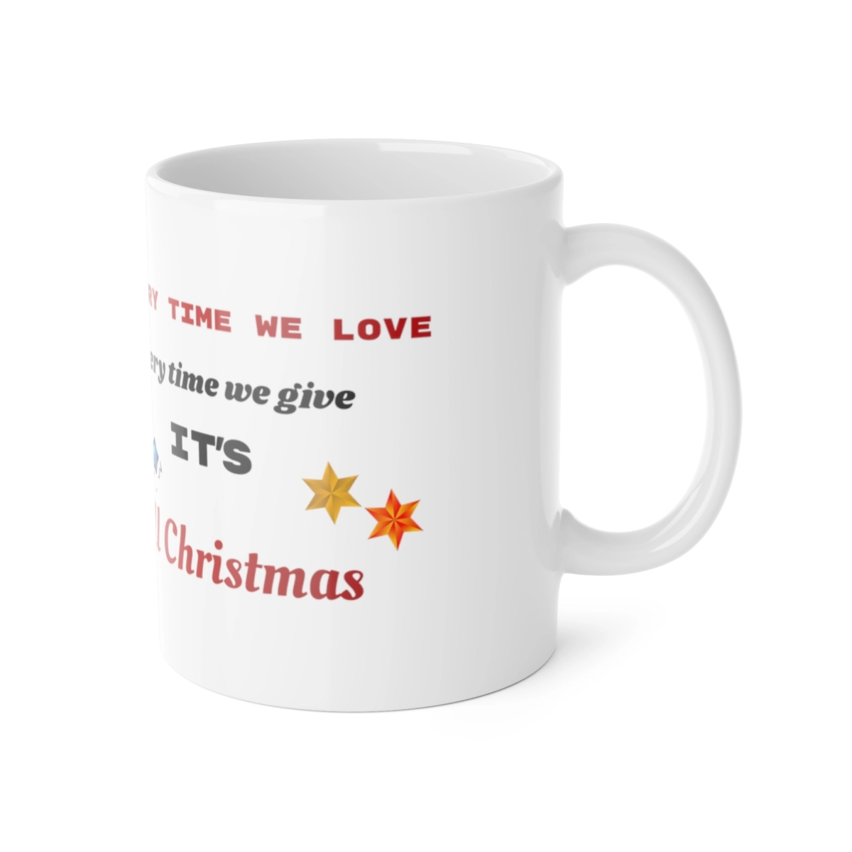 Christmas Mug, Santa Claus Mug, Merry Christmas Mug, White Ceramic Mug, 11oz (Generic brand) ☕ 32788