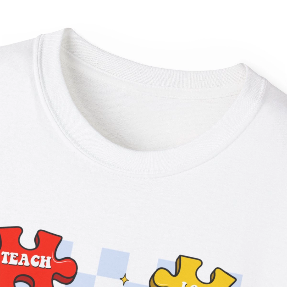 Custom Text Custom Photo, Puzz Gift Teacher Unisex Ultra Cotton Tee (Gildan) 23333