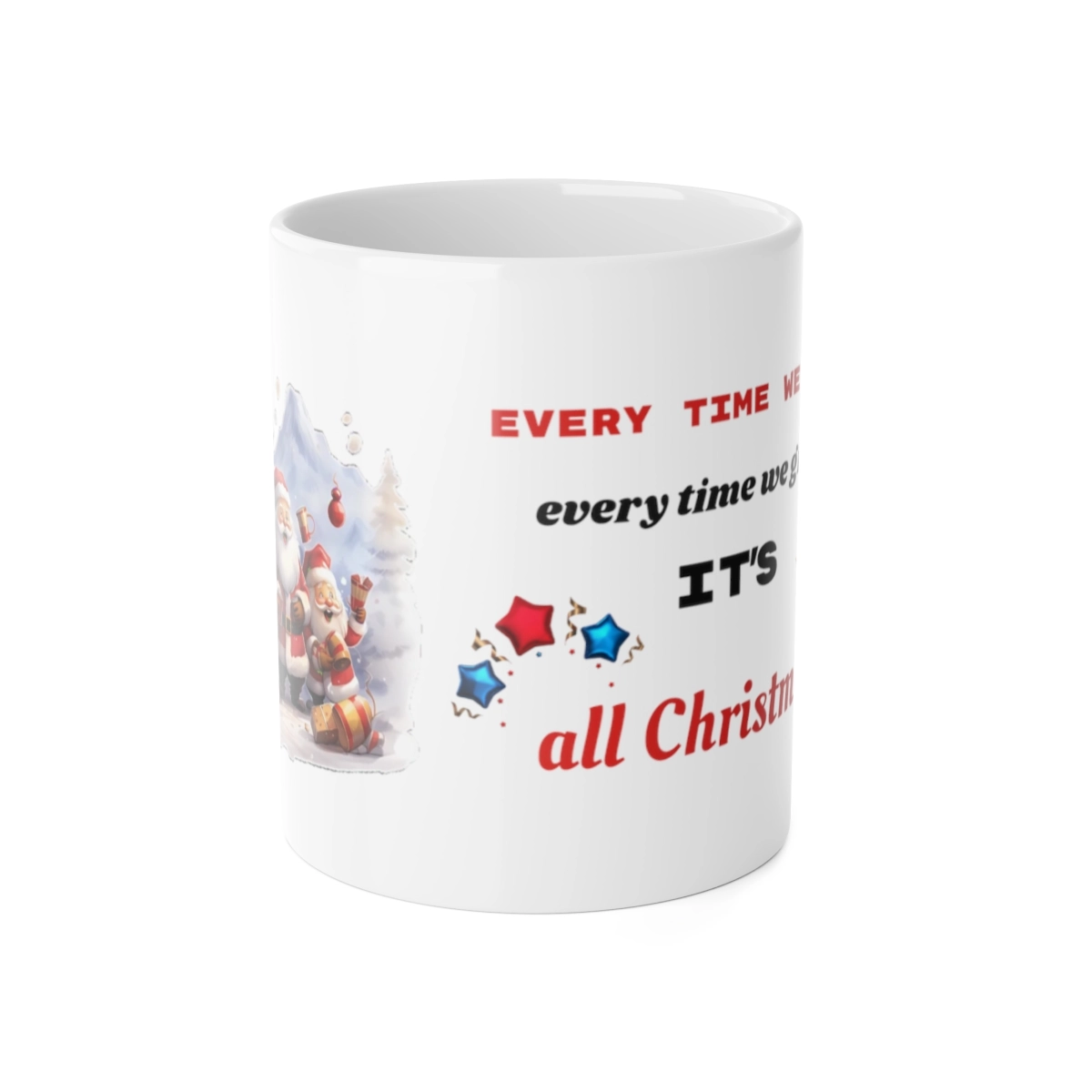 Christmas Mug, Santa Claus Mug, Merry Christmas Mug, White Ceramic Mug, 11oz (Generic brand) ☕ 32785
