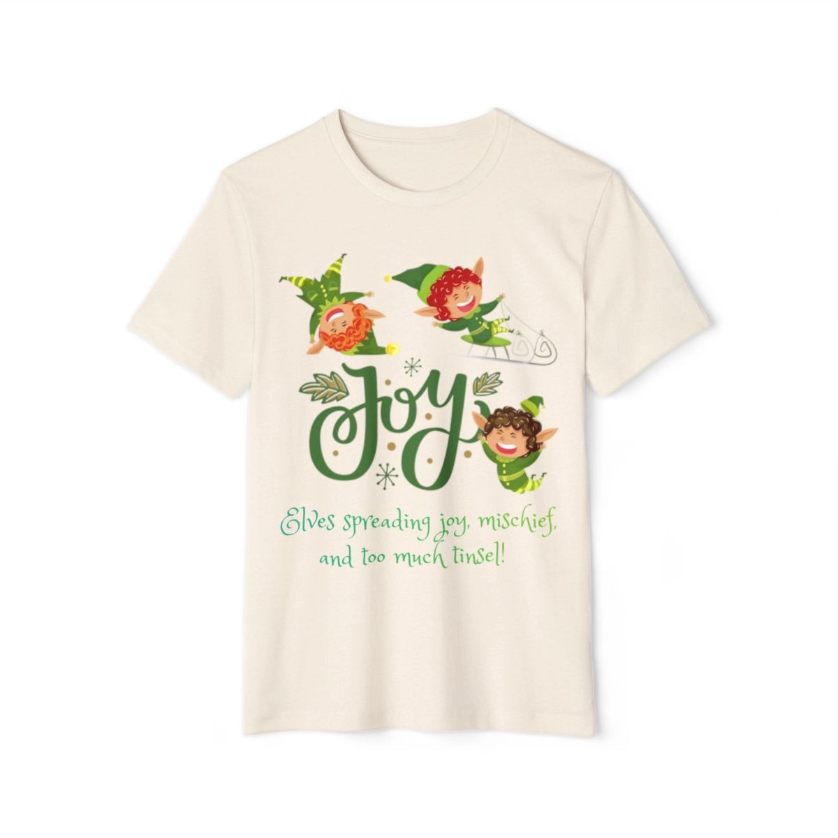 Elf Shirt, Merry Christmas Shirt, Noen Shirt, Unisex Recycled Organic T-Shirt (Bella+Canvas)