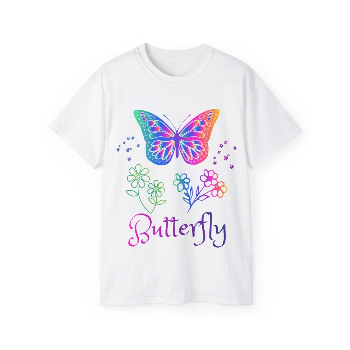Just A Girl Who Love Butterflies ,Custom text, Custom photo, Unisex Ultra Cotton Tee (Gildan) 33685
