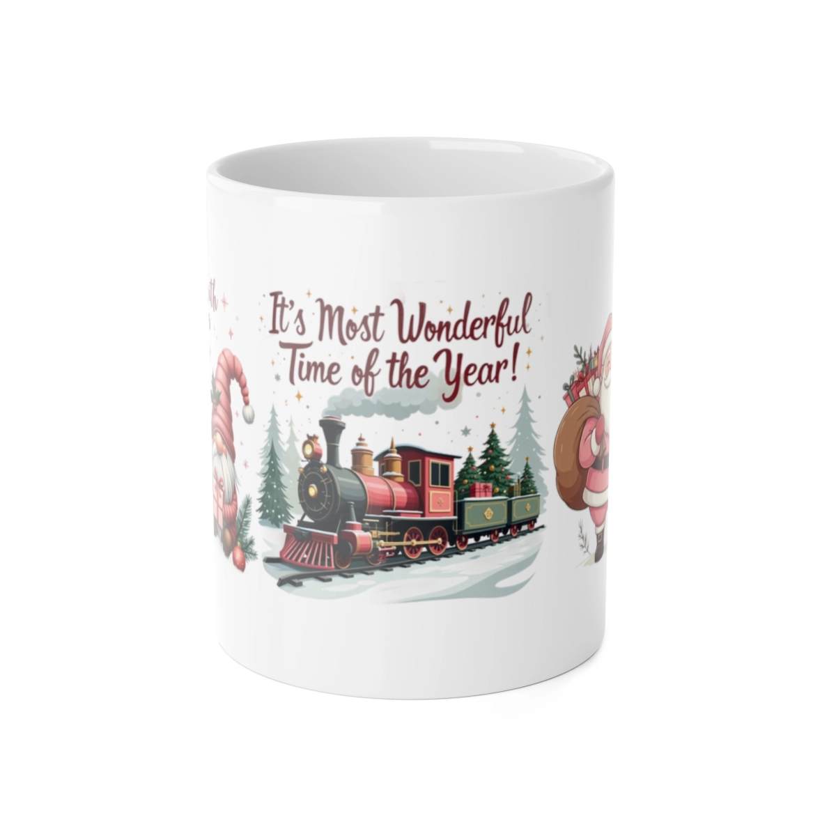 Merry Chirstmas Mug, White Ceramic Mug, 11oz (Generic brand) ☕ 33612