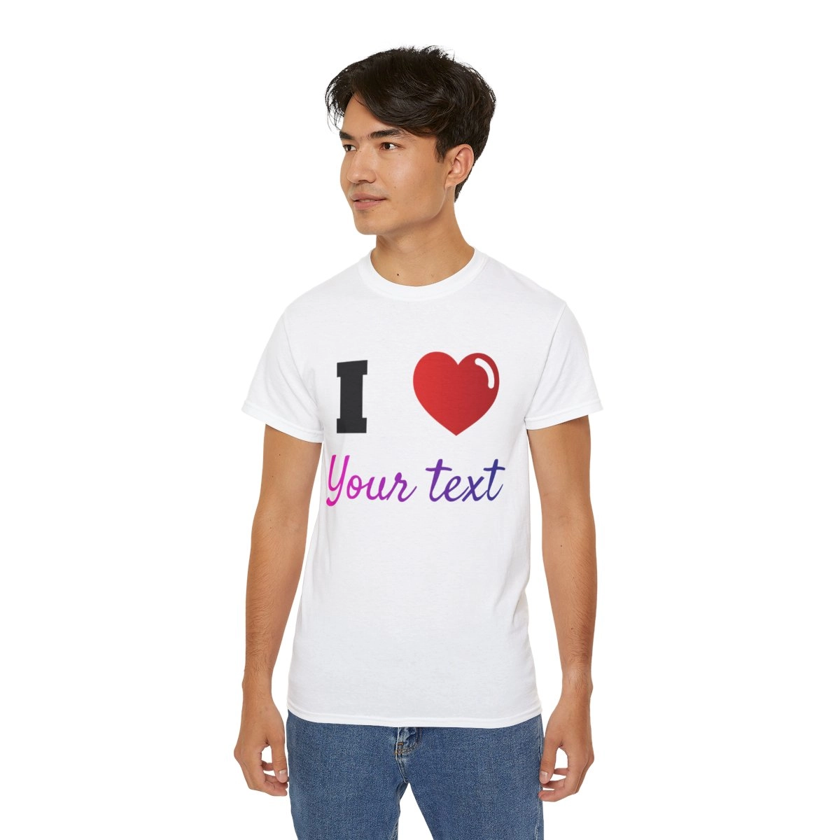 Custom Text Custom Photo, Personalized Shirt, Unisex Ultra Cotton Tee (Gildan)  23229