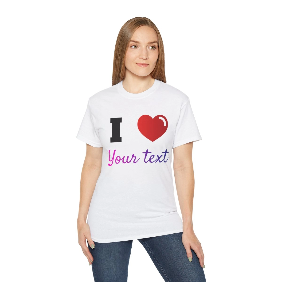 Custom Text Custom Photo, Personalized Shirt, Unisex Ultra Cotton Tee (Gildan)  23227