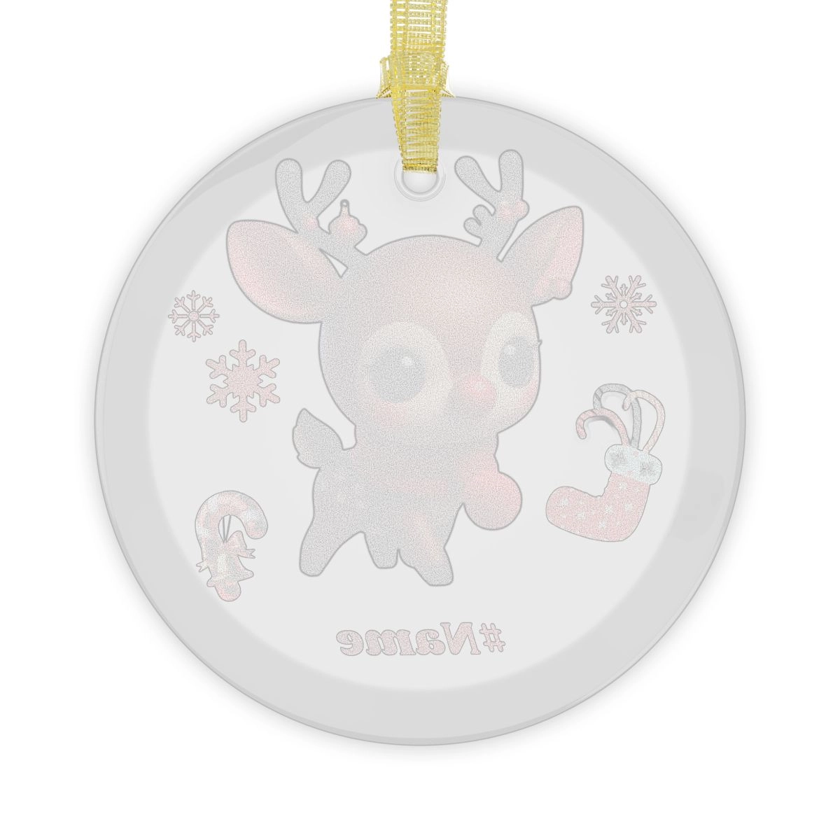 Reindeer Ornament, Baby Reindeer Ornament , Glass Reindeer Ornament, Glass Ornaments (Generic brand) 32862