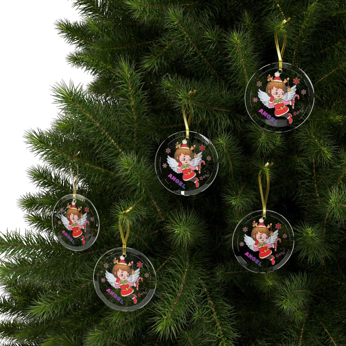 Angel Ornament, Christmas Ornament, Personalized Ornament, Glass Ornaments (Generic brand) 32968