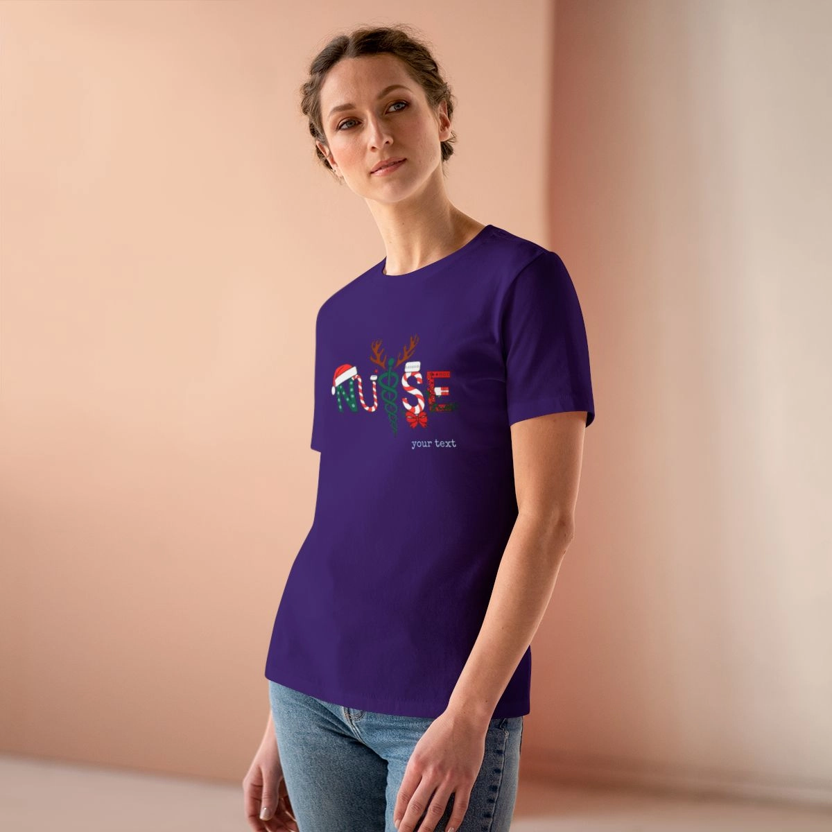 Nust Shirt, Merry Christmas Shirt, Women's Cotton Tee (Bella+Canvas) 33575