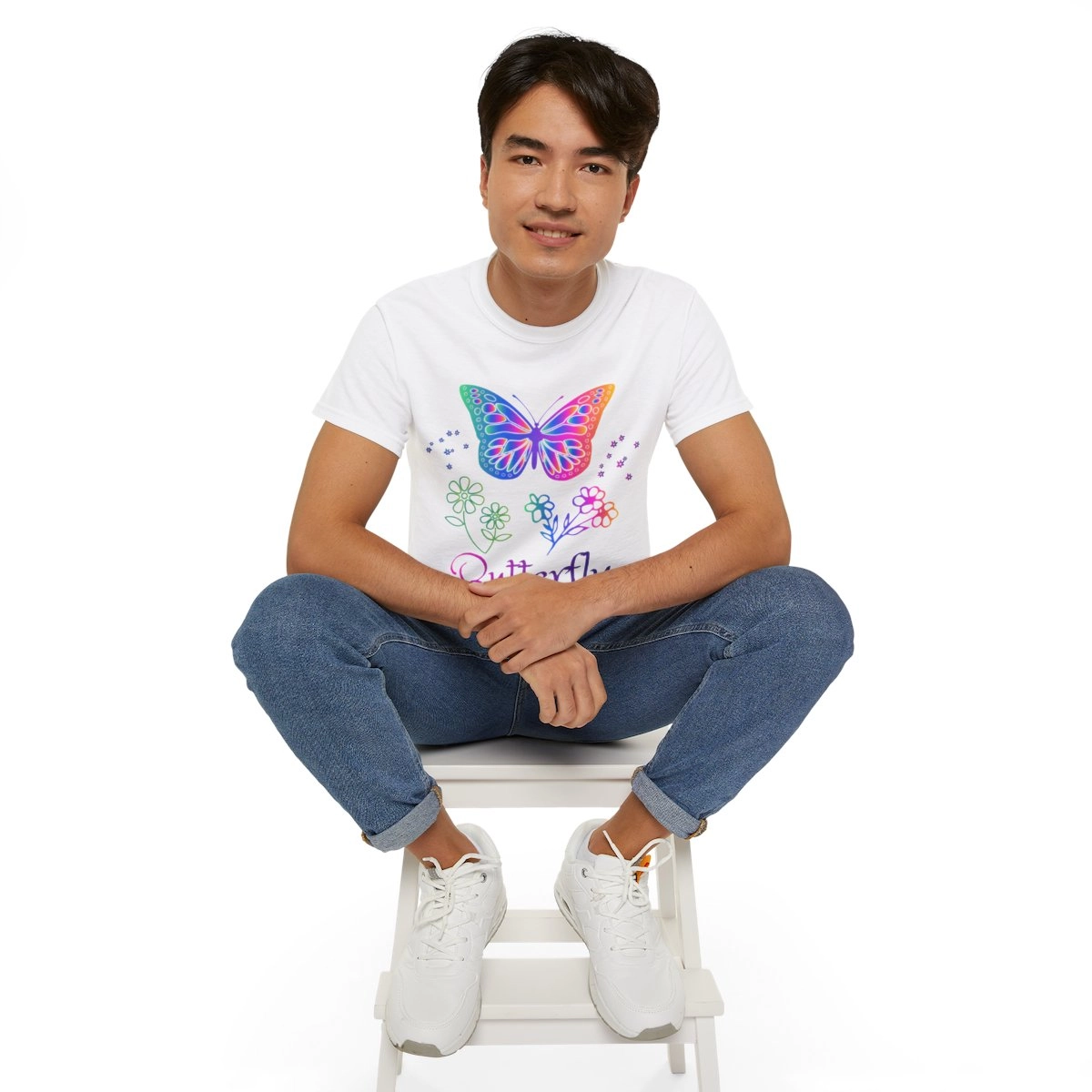 Just A Girl Who Love Butterflies ,Custom text, Custom photo, Unisex Ultra Cotton Tee (Gildan)  33693