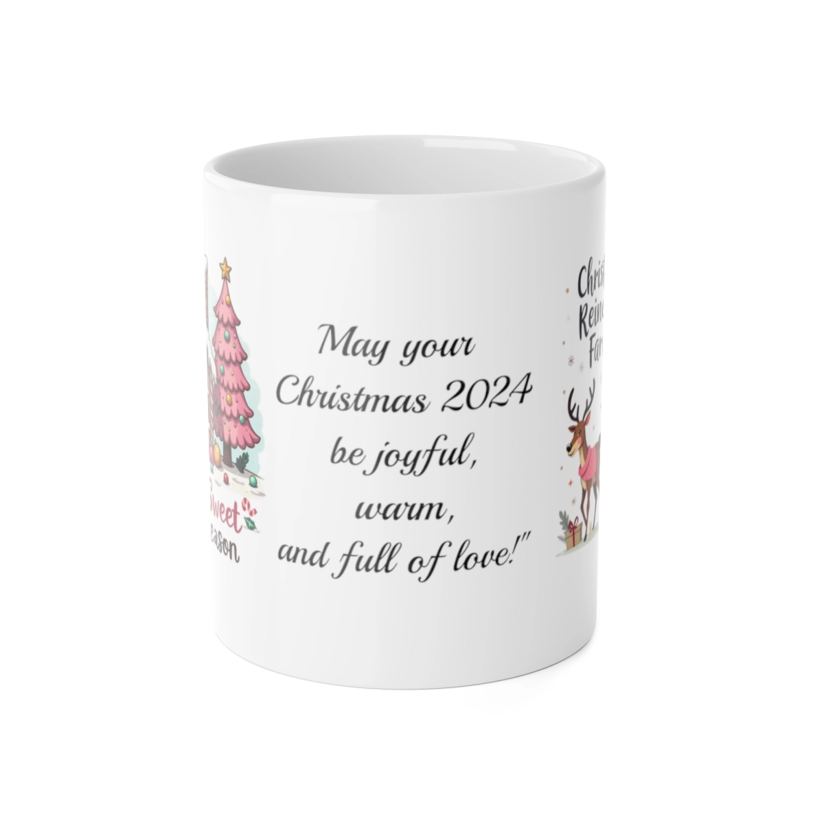 Personalized Mug, Merry Chirstmas Mug, White Ceramic Mug, 11oz (Generic brand) ☕
