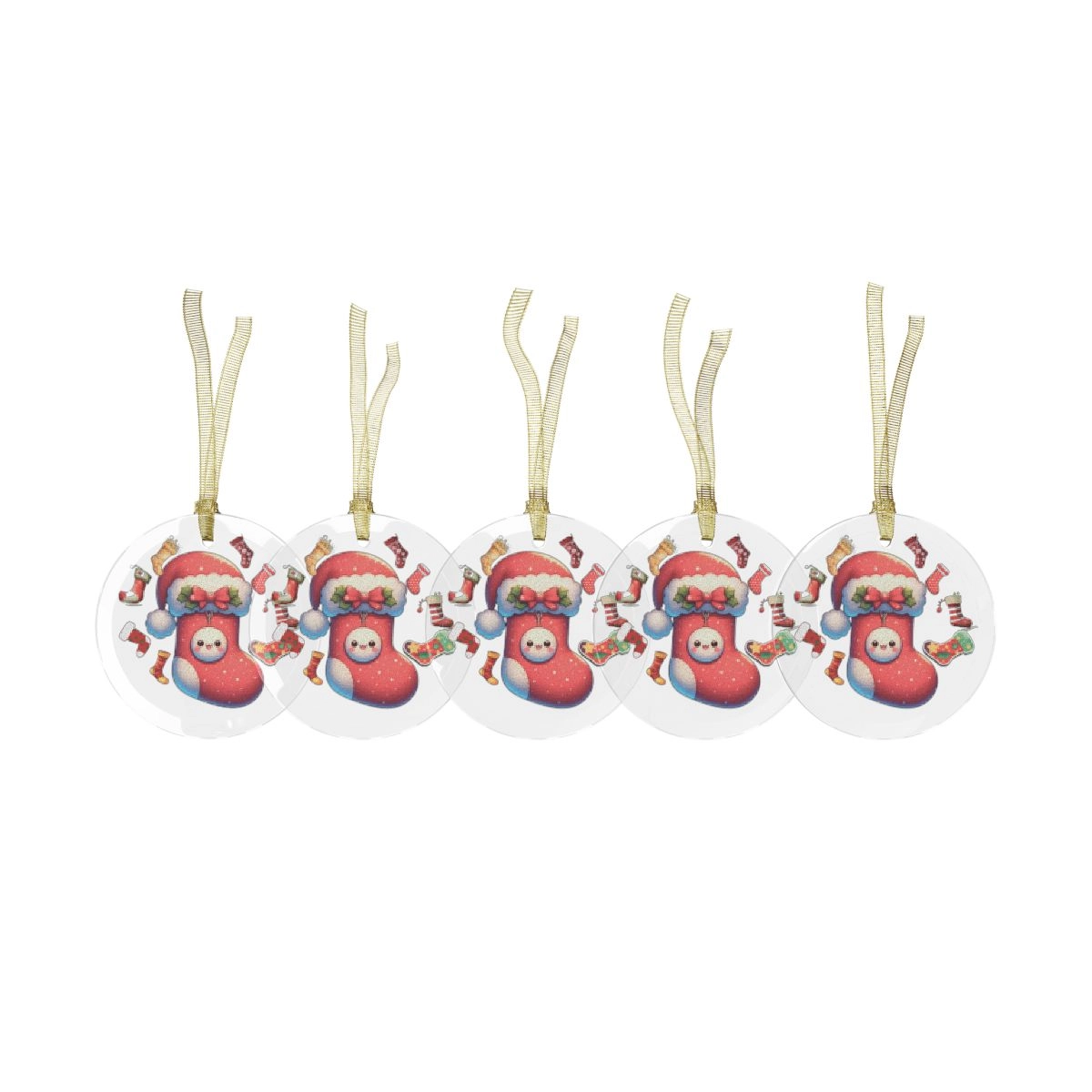 Stocking Ornament, Christmas Ornament, Glass Ornaments (Generic brand) 32975
