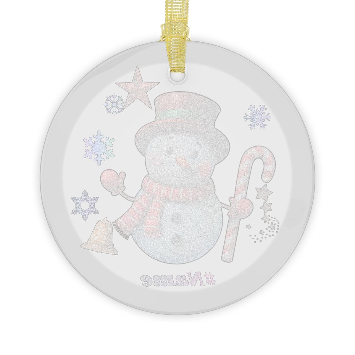 Snowman Ornament, Christmas Ornament, Famlily Ornament, Glass Ornaments (Generic brand) 32924