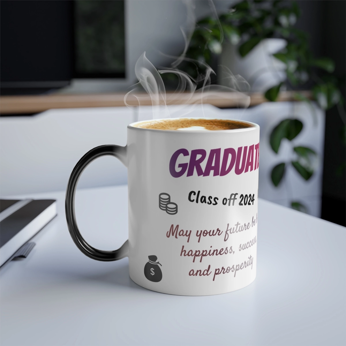 Graduate Mug, Gift For Friend, Color Morphing Mug, 11oz (Generic brand) 23156
