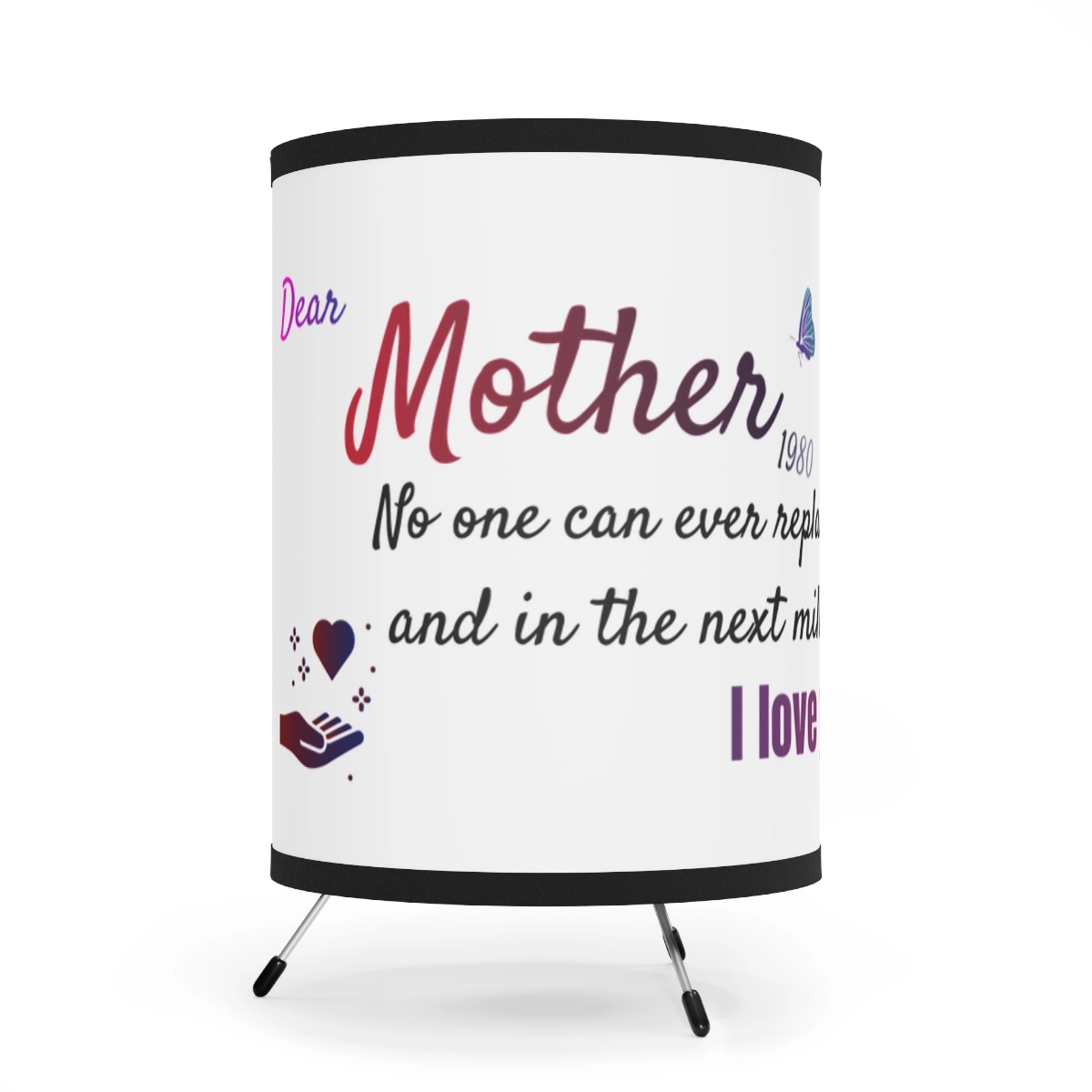 Gift for mom, Mother day, Tripod Lamp with High-Res Printed Shade 23067