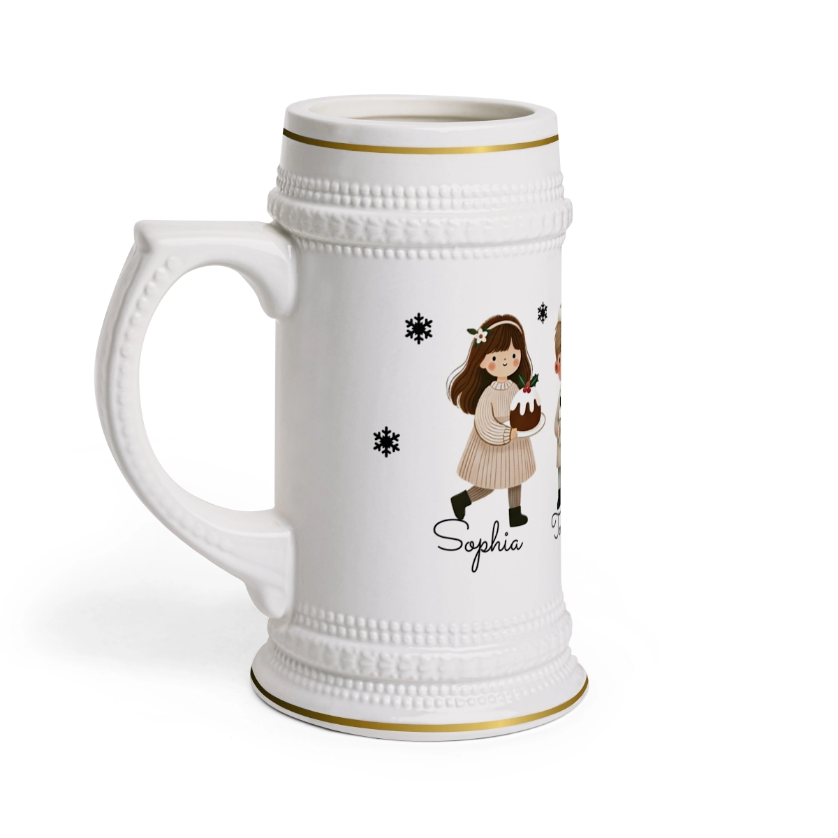 Merry Christmas Mug, Personalized Mug, Custom Photo Shirt, Gift for Family, Gift Fro Friend, Beer Stein Mug (ORCA Coatings) 33378