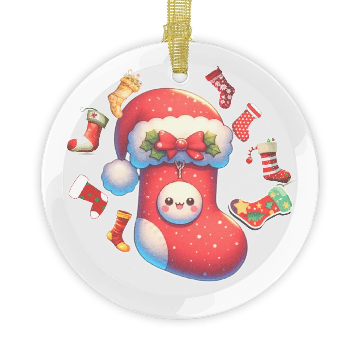 Stocking Ornament, Christmas Ornament, Glass Ornaments (Generic brand)