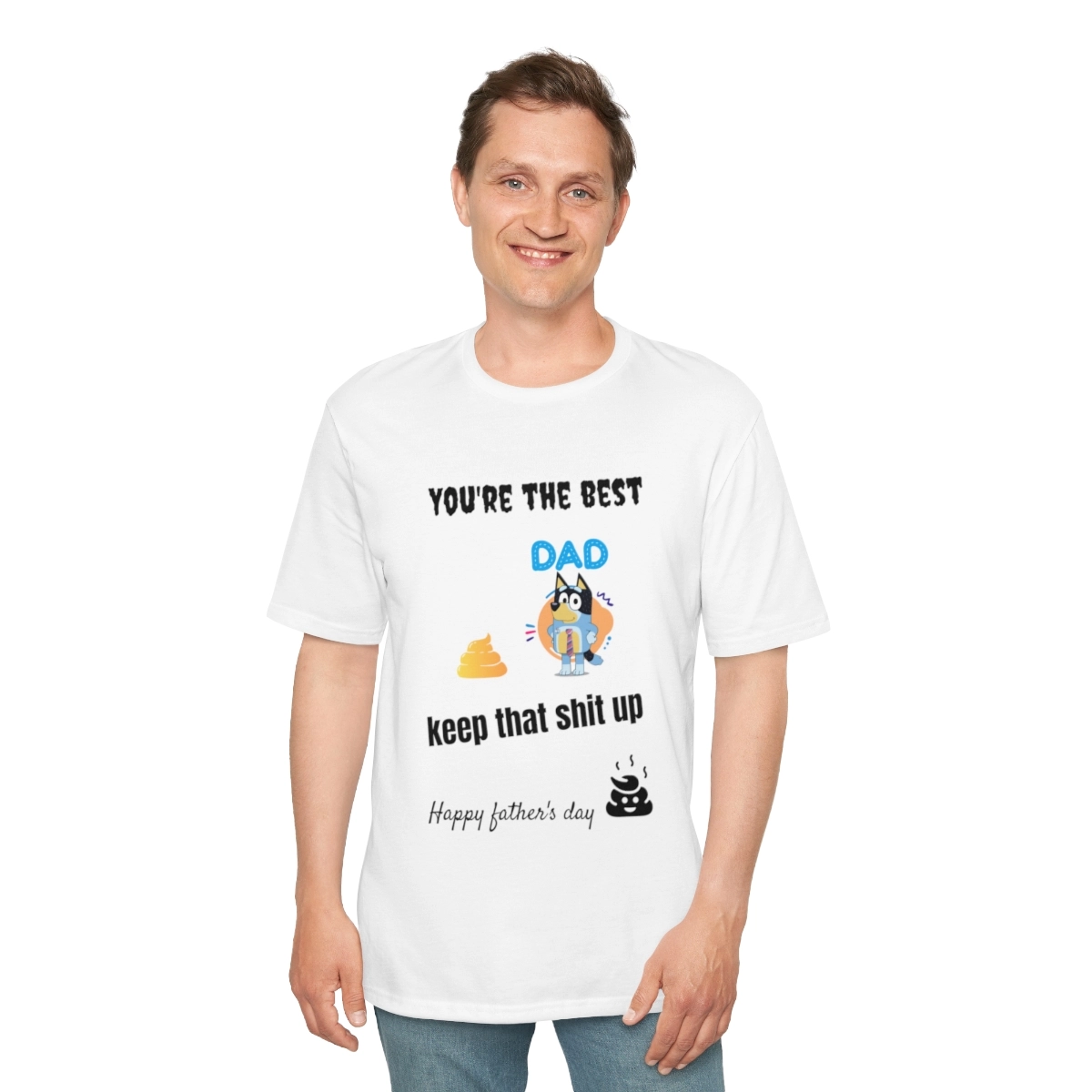 Custom name, Dad and shit, Funny Shirt, Happy father's day, Perfect Weight® Tee (District) 23102