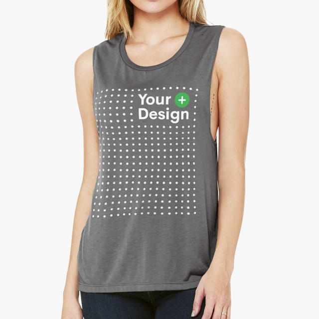 Women's Flowy Scoop Muscle Tank (Bella+Canvas)