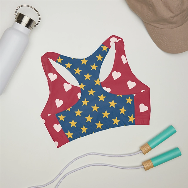 Girls' Double Lined Seamless Sports Bra (AOP) (Generic brand) 31692