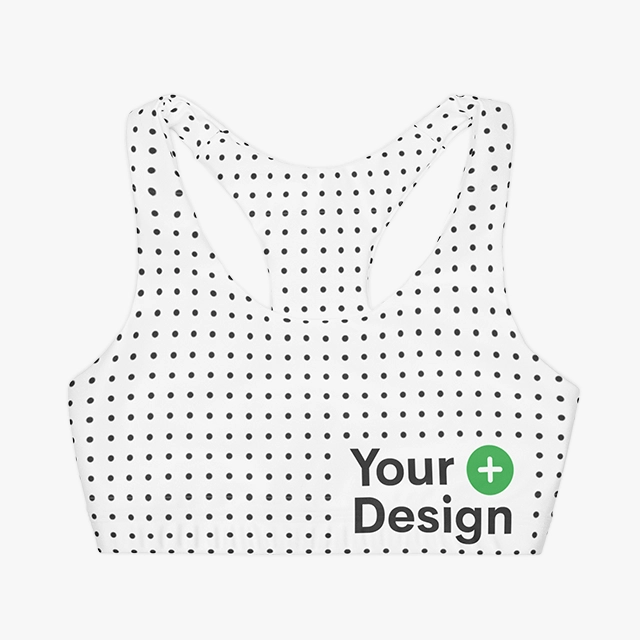 Girls' Double Lined Seamless Sports Bra (AOP) (Generic brand)