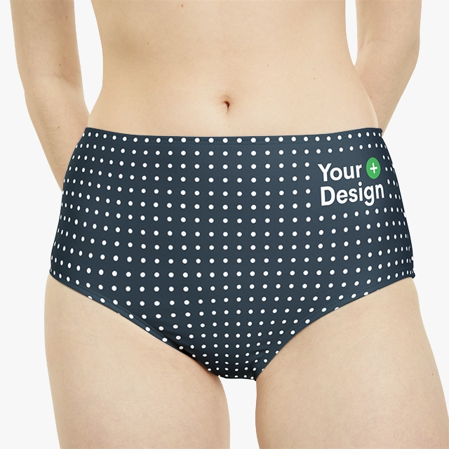 High-Waist Hipster Bikini Bottom (AOP) (Generic brand)