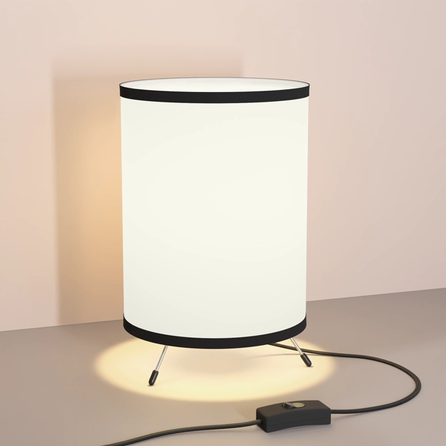 Tripod Lamp with High-Res Printed Shade, US\CA plug (Generic brand) 31457